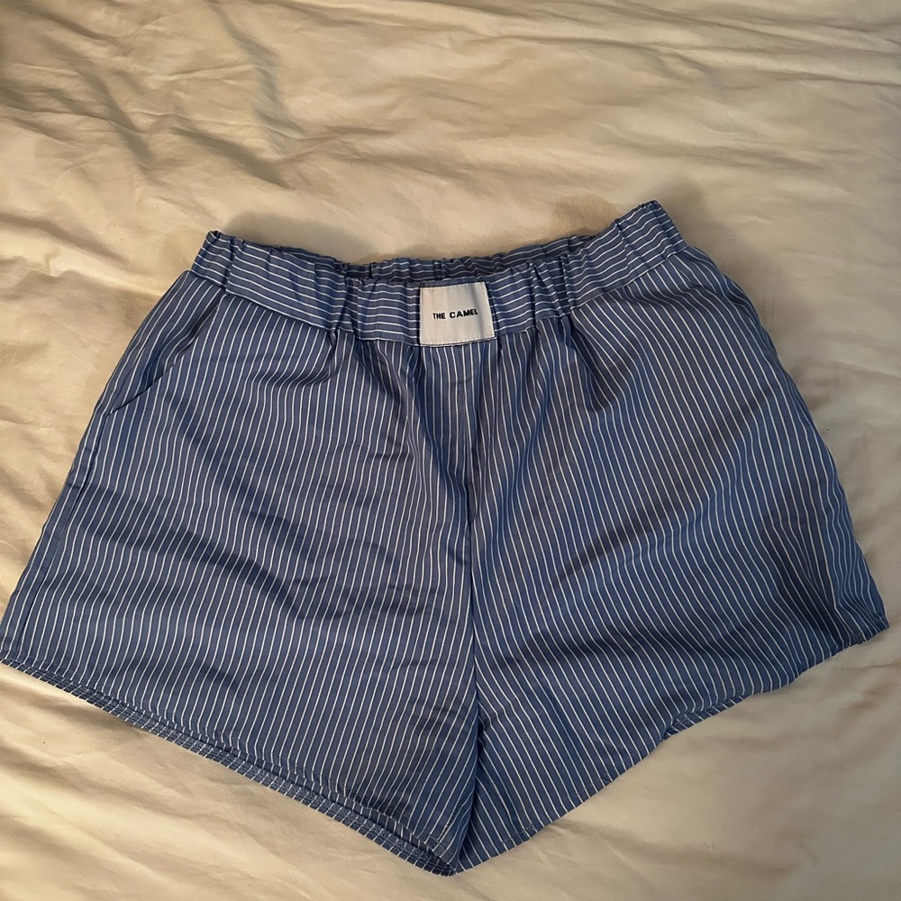 The Camp Blue Striped Women's Bermudas